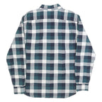 NAUTICA Mens Blue Green & White Check Shirt L Button-Down Collar Long Sleeve