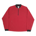 NEW BALANCE Mens Red & Black 1/4 Zip Sweatshirt M Sports Activewear