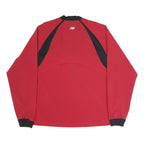 NEW BALANCE Mens Red & Black 1/4 Zip Sweatshirt M Sports Activewear