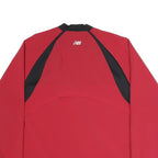 NEW BALANCE Mens Red & Black 1/4 Zip Sweatshirt M Sports Activewear
