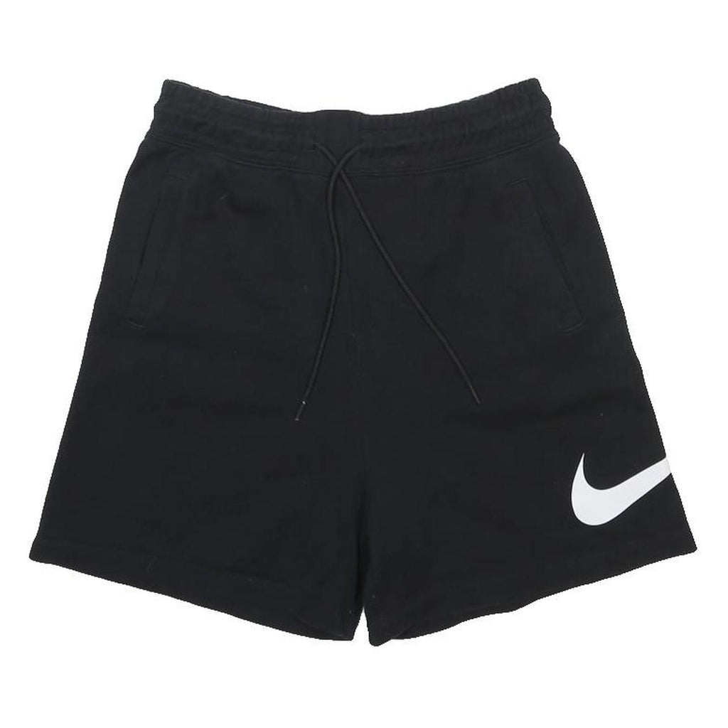 NIKE Mens Shorts Black Casual S W26 Cotton Blend Sport Logo Drawstring