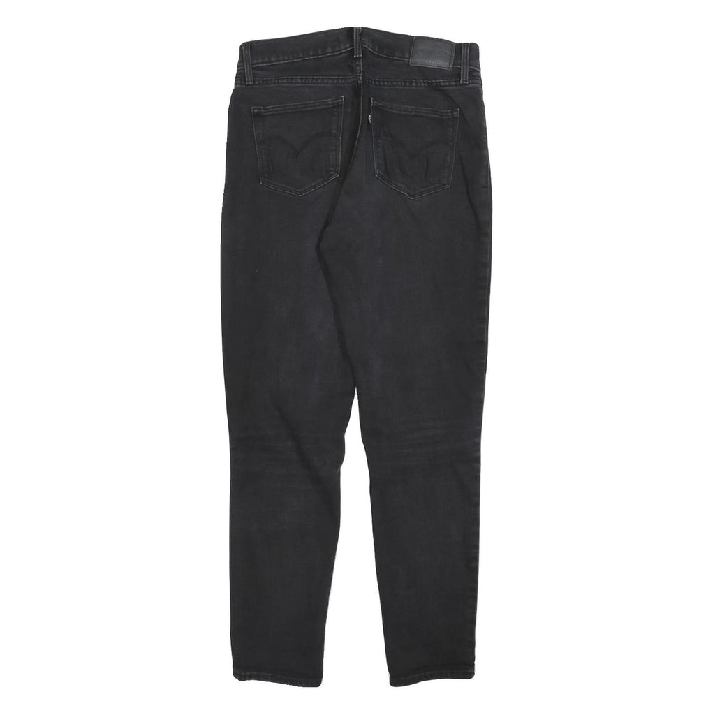 LEVI'S 311 Womens Slim Black Denim Jeans W28 L28 Stylish Zip Closure