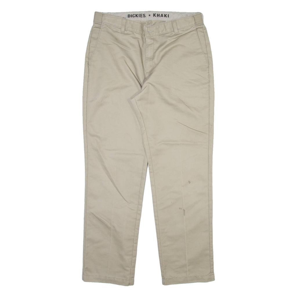DICKIES Mens Trousers Beige Regular Straight W36 L32