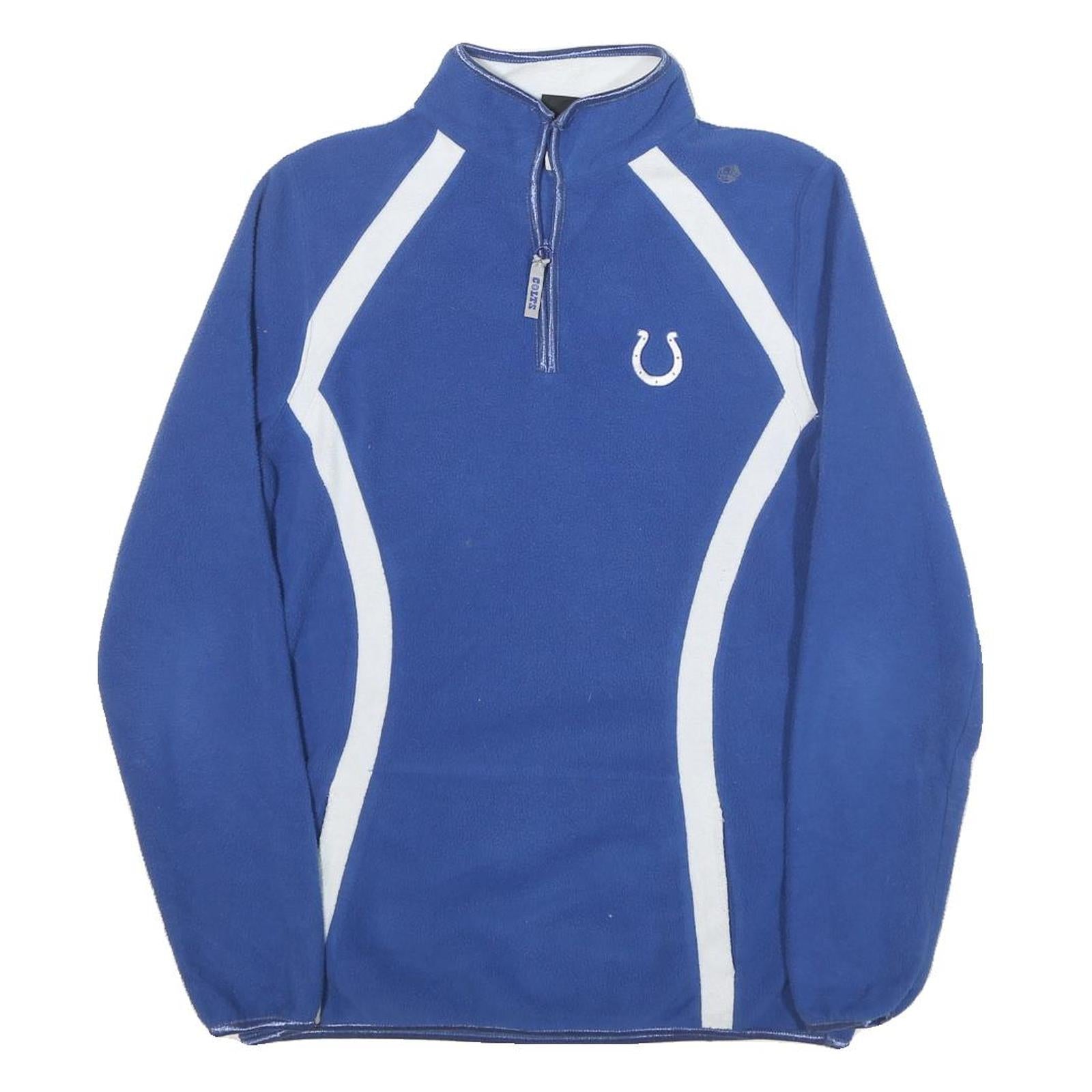 NFL Womens Blue & White Patterned Pullover Jumper Crew Neck Polyester Blend M