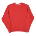 CHAMPION Mens Red Cotton Blend Crew Neck S Embroidered Logo Sweatshirt