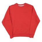 CHAMPION Mens Red Cotton Blend Crew Neck S Embroidered Logo Sweatshirt