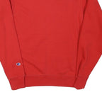 CHAMPION Mens Red Cotton Blend Crew Neck S Embroidered Logo Sweatshirt