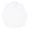 ARMANI COLLEZIONI Mens White Plain Cotton Long Sleeve Shirt L Classic Formal