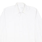 ARMANI COLLEZIONI Mens White Plain Cotton Long Sleeve Shirt L Classic Formal