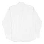 ARMANI COLLEZIONI Mens White Plain Cotton Long Sleeve Shirt L Classic Formal
