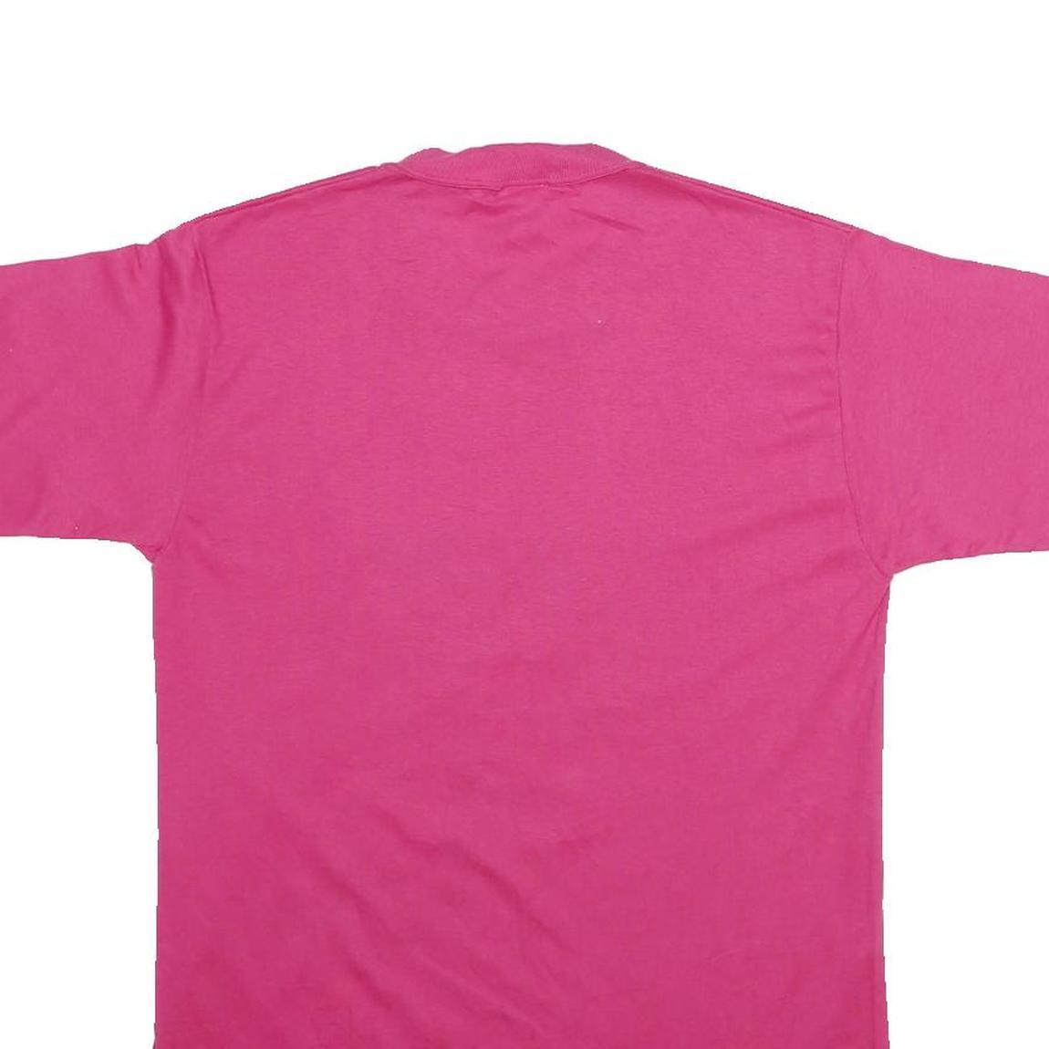 JERZEES Mens Pink Bloomsday Graphic T-Shirt M Short Sleeve Crew Neck Finisher