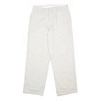 CALVIN KLEIN JEANS Mens Cotton White Relaxed Straight Trousers W32 L29 Casual