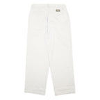 CALVIN KLEIN JEANS Mens Cotton White Relaxed Straight Trousers W32 L29 Casual