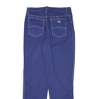 ARMANI JEANS Womens Cotton Blend Blue Slim Straight Trousers W26 L28 Stylish