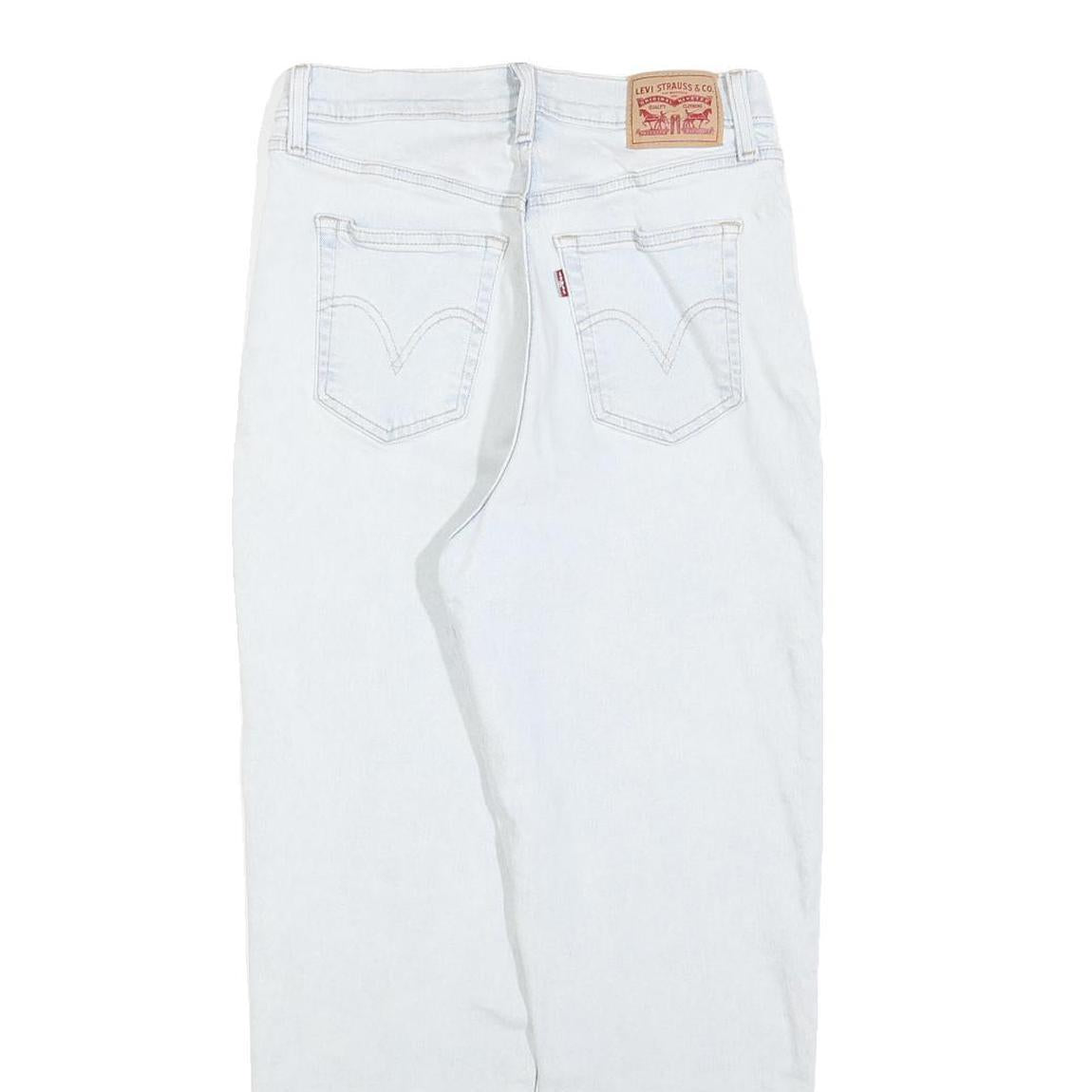 LEVI'S Womens Regular Fit Light Blue Denim Jeans W28 L27 Classic Zip Closure