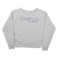 REEBOK Womens Grey Classic Crew Neck Sweatshirt S Cotton Blend Casual Pullover