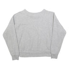 REEBOK Womens Grey Classic Crew Neck Sweatshirt S Cotton Blend Casual Pullover