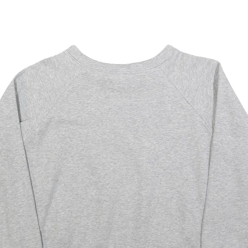 REEBOK Womens Grey Classic Crew Neck Sweatshirt S Cotton Blend Casual Pullover