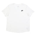 NIKE Womens White Logo T-Shirt M Short Sleeve Crew Neck Classic Cotton