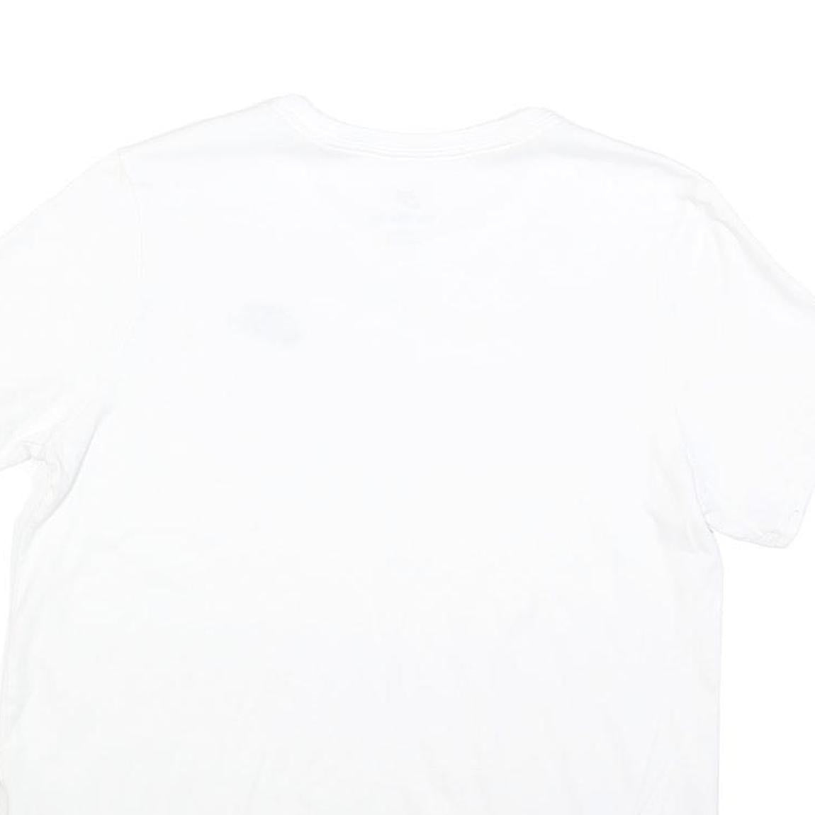 NIKE Womens White Logo T-Shirt M Short Sleeve Crew Neck Classic Cotton