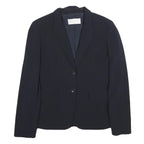 BOSS HUGO BOSS Womens Navy Blue Blazer Jacket M Woven Tailored Button Closure