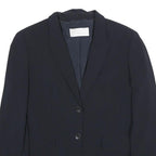 BOSS HUGO BOSS Womens Navy Blue Blazer Jacket M Woven Tailored Button Closure