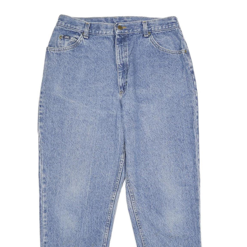 LEE Womens Classic Blue Denim Jeans Zip W32 L30 Casual Straight Leg