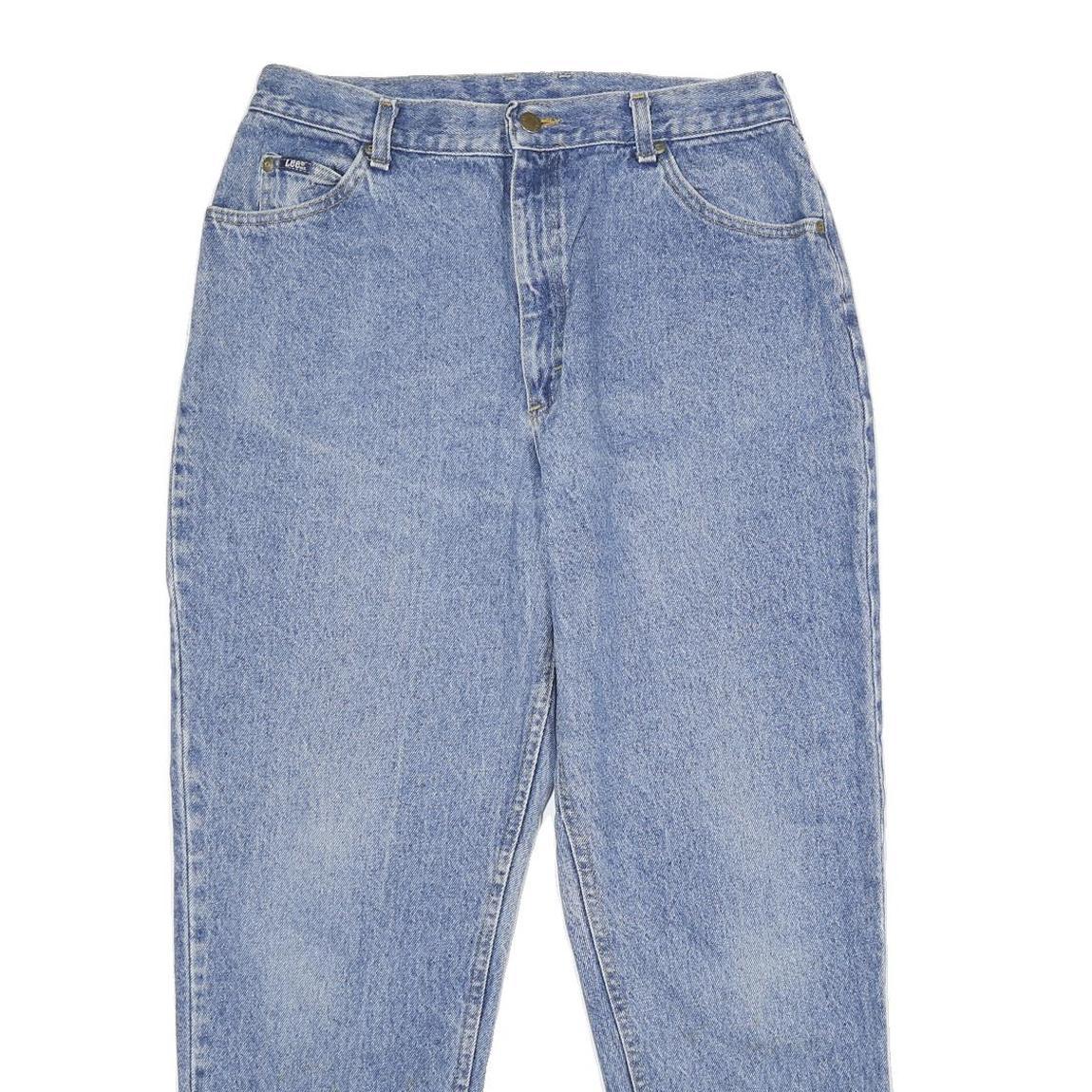LEE Womens Classic Blue Denim Jeans Zip W32 L30 Casual Straight Leg