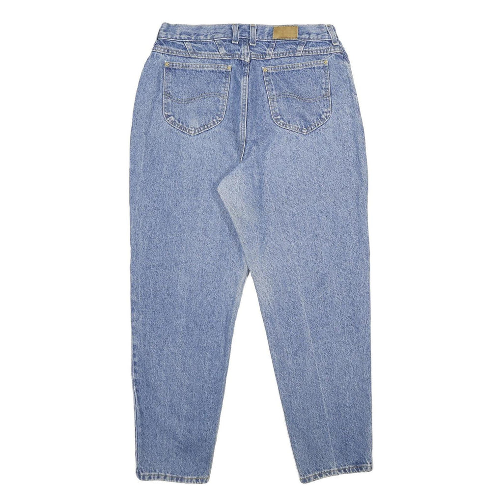 LEE Womens Classic Blue Denim Jeans Zip W32 L30 Casual Straight Leg