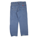DICKIES Mens Regular Fit Blue Denim Jeans W34 L28 Zip Closure Casual Workwear
