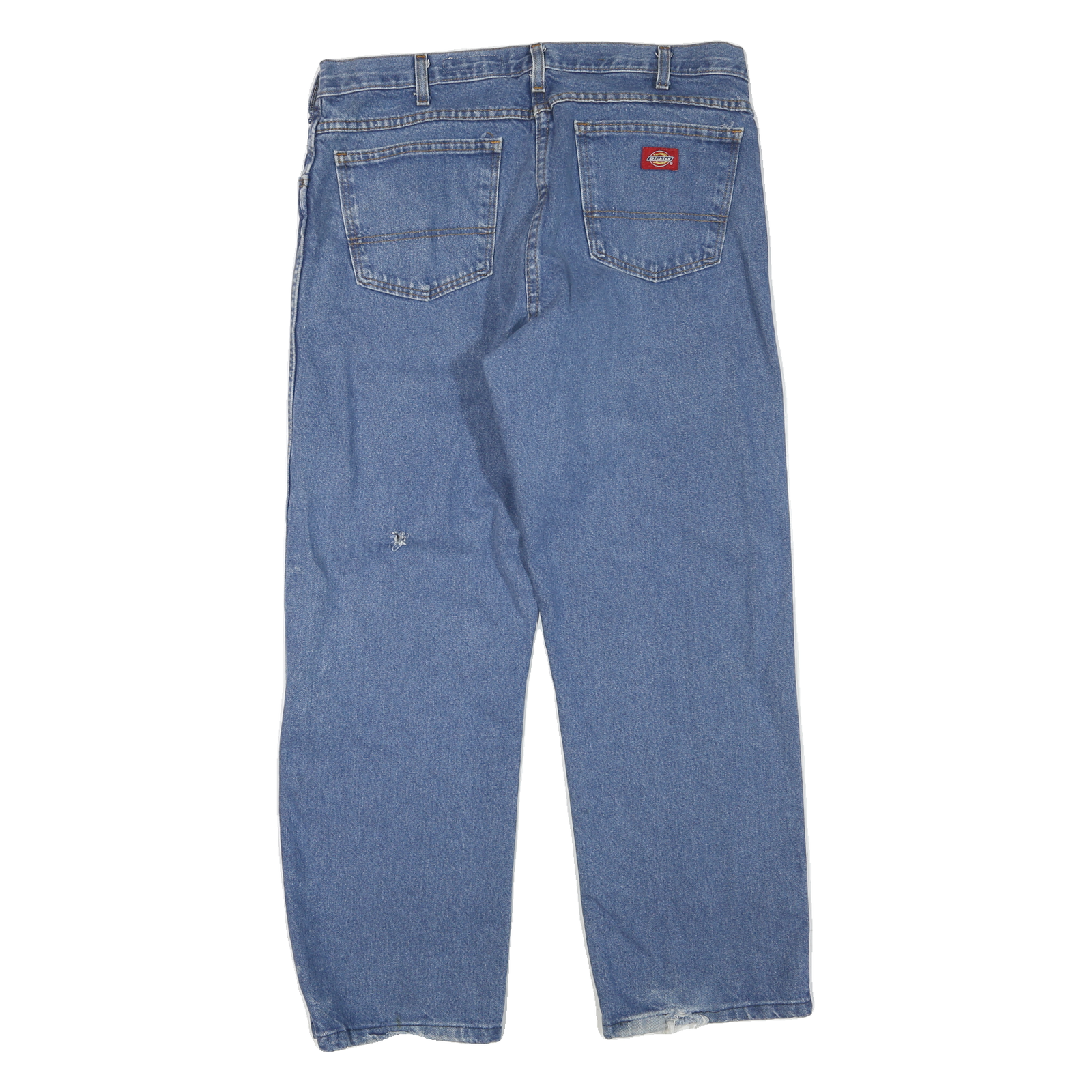 DICKIES Mens Regular Fit Blue Denim Jeans W34 L28 Zip Closure Casual Workwear