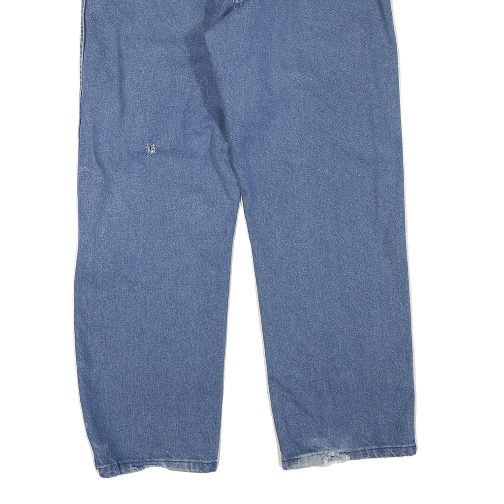 DICKIES Mens Regular Fit Blue Denim Jeans W34 L28 Zip Closure Casual Workwear