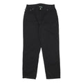 LAUREN RALPH LAUREN Womens Cotton Blend Black Regular Fit Straight Leg Trousers