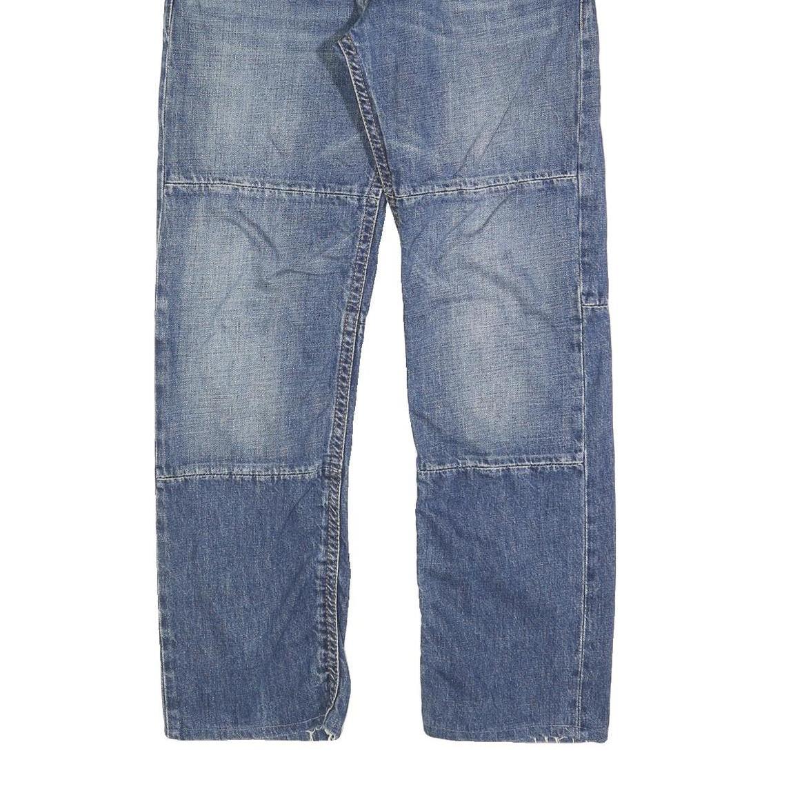 GUESS Mens Blue Regular Fit Denim Jeans W31 L31 Classic Cotton Blend Zip