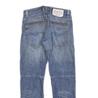 GUESS Mens Blue Regular Fit Denim Jeans W31 L31 Classic Cotton Blend Zip