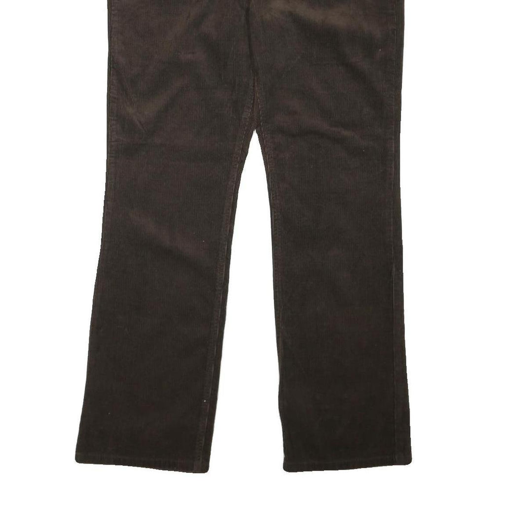TOMMY HILFIGER Womens Brown Cotton Blend Regular Fit Straight Trousers W32 L31
