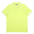 KAPPA Mens Yellow & White Short Sleeve Polo Shirt L Cotton Classic Fit