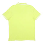 KAPPA Mens Yellow & White Short Sleeve Polo Shirt L Cotton Classic Fit