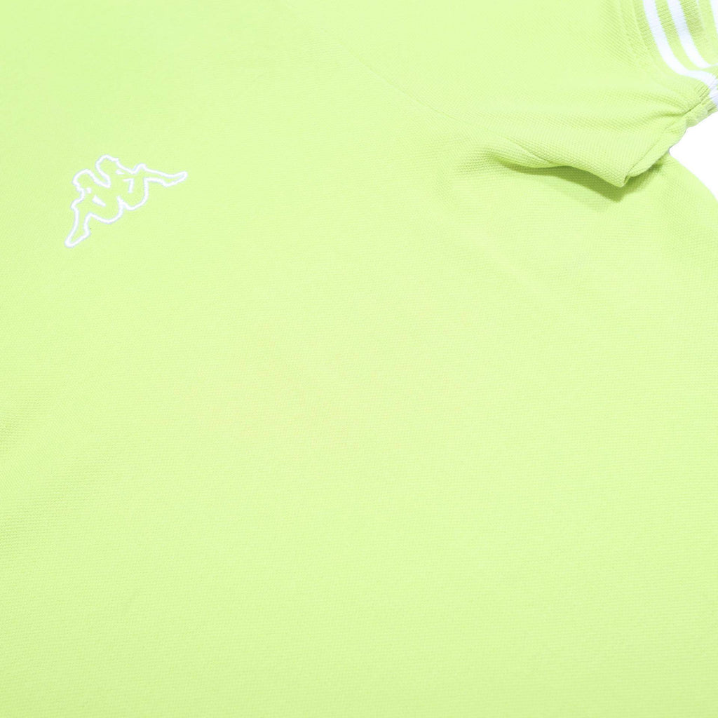 KAPPA Mens Yellow & White Short Sleeve Polo Shirt L Cotton Classic Fit