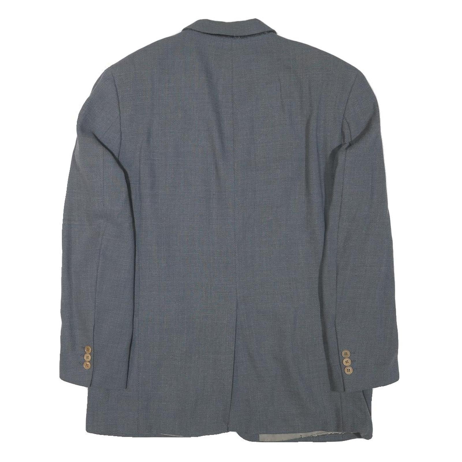 JOOP! Mens Grey Wool Blend Classic Jacket L Button Closure Tailored Fit