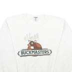 JERZEES Mens White Buckmasters Crew Neck XL Cotton Blend Sweatshirt