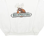 JERZEES Mens White Buckmasters Crew Neck XL Cotton Blend Sweatshirt