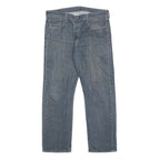 LEVI'S 501 Mens Jeans Blue Regular Straight Denim Medium W36 L30 Classic Button