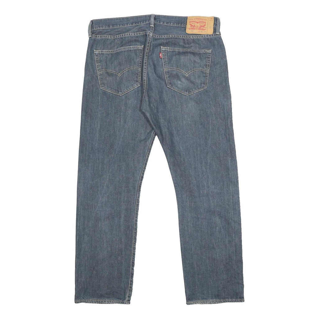 LEVI'S 501 Mens Jeans Blue Regular Straight Denim Medium W36 L30 Classic Button