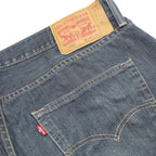 LEVI'S 501 Mens Jeans Blue Regular Straight Denim Medium W36 L30 Classic Button