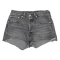 LEVI'S Womens Shorts Black Denim Cut-Off S W27 Casual Summer Cotton Blend