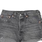LEVI'S Womens Shorts Black Denim Cut-Off S W27 Casual Summer Cotton Blend