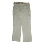 LEE COOPER Mens Cotton Blend Light Green Relaxed Cargo Trousers W35 L33