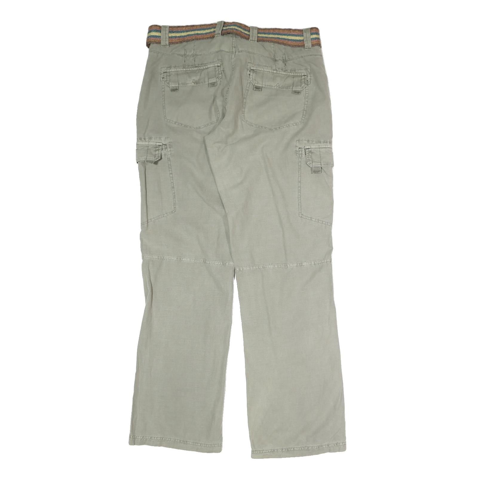 LEE COOPER Mens Cotton Blend Light Green Relaxed Cargo Trousers W35 L33