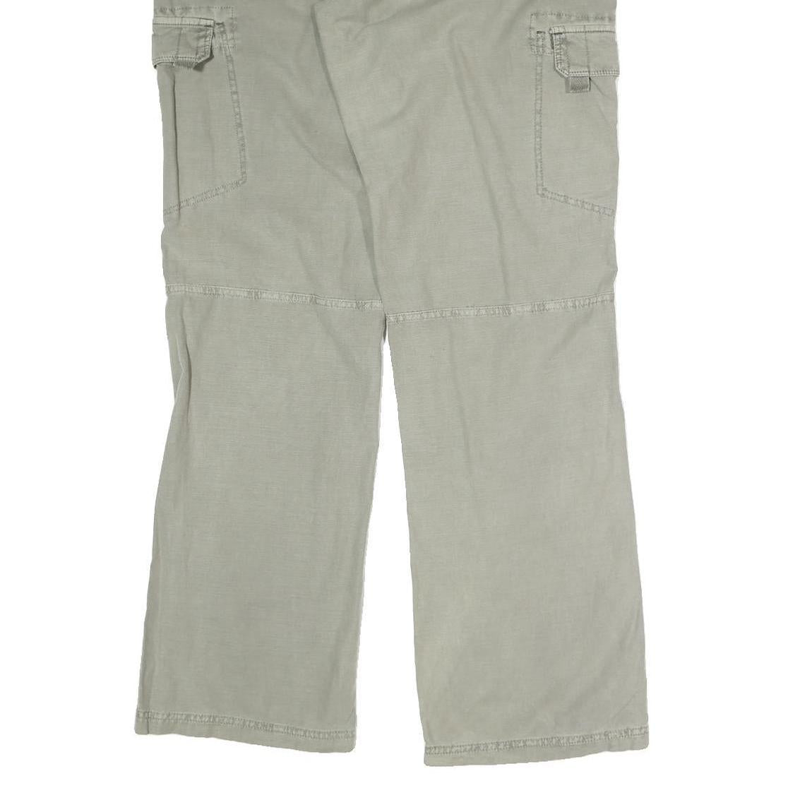 LEE COOPER Mens Cotton Blend Light Green Relaxed Cargo Trousers W35 L33